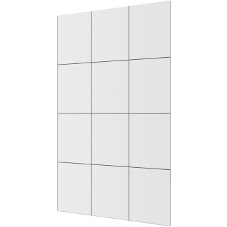 CERANO Sklo ke sprchovým zástěnám Industro L/P 8mm černý rám/transparent sklo 130x200