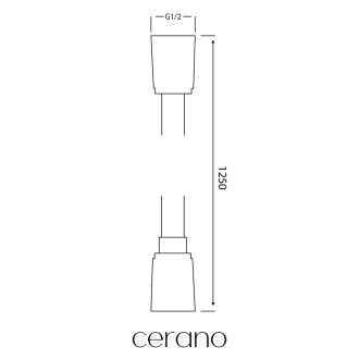 CERANO - Sprchová hadice hladká - černá matná - 125 cm