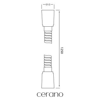 CERANO - Sprchová hadice opletená - černá matná - 125 cm