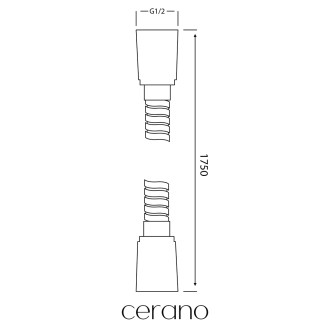 CERANO - Sprchová hadice opletená - černá matná - 175 cm