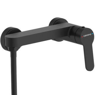 CERANO - Sprchová nástěnná baterie Velea s příslušenstvím - černá matná