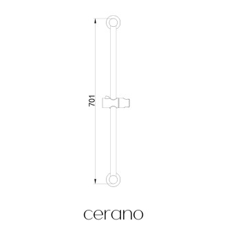 CERANO - Sprchová tyč - posuvný držák - kulatá - chrom