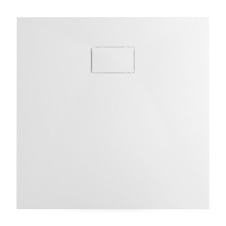 CERANO - Sprchová vanička čtvercová Gusto - SMC/minerální kompozit - strukturovaná bílá matná - 70x70x3 cm