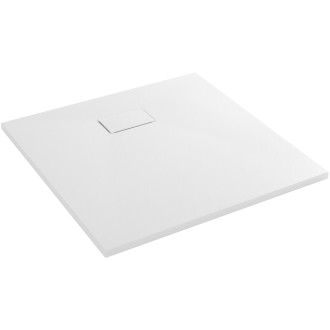 CERANO - Sprchová vanička čtvercová Gusto - SMC/minerální kompozit - strukturovaná bílá matná - 90x90x3 cm