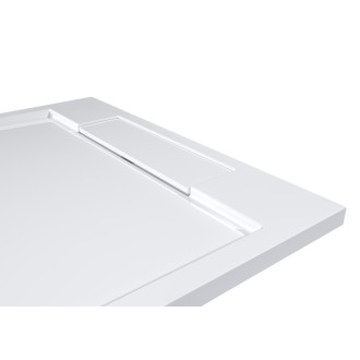 CERANO Sprchová vanička z litého mramoru čtvercová Loro bílá matná 90x90 cm CER-437087