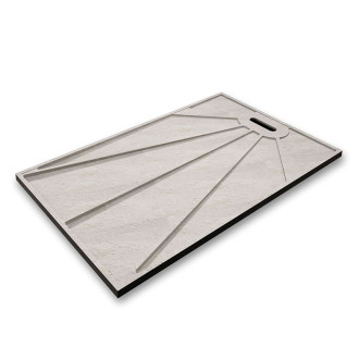 CERANO - Sprchová vanička obdélníková Docia - SMC/minerální kompozit - sifon + nerezový kryt - strukturovaná černá matná - 160x80x3 cm