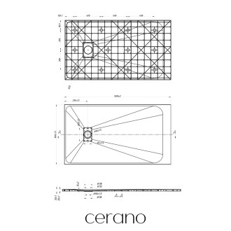 CERANO - Sprchová vanička obdélníková Gusto - SMC/minerální kompozit - strukturovaná bílá matná - 160x90x3 cm