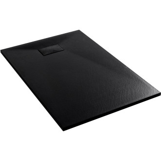 CERANO - Sprchová vanička obdélníková Gusto - SMC/minerální kompozit - strukturovaná černá matná - 120x90x3 cm