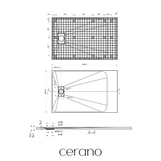 CERANO - Sprchová vanička obdélníková Gusto - SMC/minerální kompozit - strukturovaná černá matná - 140x90x3 cm