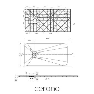 CERANO - Sprchová vanička obdélníková Gusto - SMC/minerální kompozit - strukturovaná černá matná - 160x80x3 cm