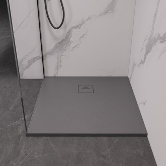 CERANO-Sprchová vanička čtvercová Pablo šedá CER-481318