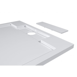 CERANO - Sprchová vanička obdélníková Loro - litý mramor - bílá matná - 120x90x3,5 cm