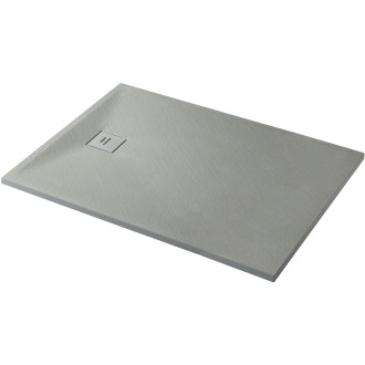CERANO - Sprchová vanička obdélníková Pablo - SMC/minerální kompozit - strukturovaná šedá - 100x90x3 cm