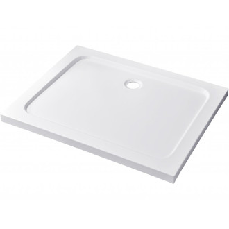 CERANO - Sprchová vanička obdélníková Soto - akrylát - bílá lesklá - 100x90x5 cm