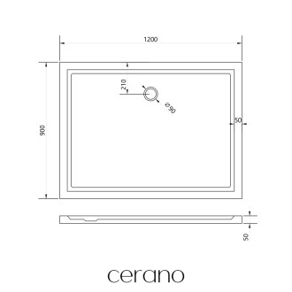 CERANO Sprchová vanička obdélníková Soto bílá lesklá 120x90 cm CER-425566