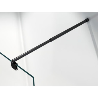 CERANO - Sprchová vzpěra kulatá, teleskopická Onyx - černá matná - 77-140 cm