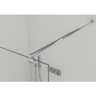 CERANO - Sprchová vzpěra kulatá, teleskopická Onyx - chrom - 77-140 cm