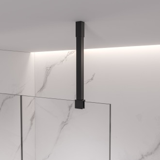CERANO - Sprchová vzpěra Onyx - hranatá - vertikální do stropu - 40 cm - černá matná