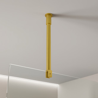CERANO - Sprchová vzpěra Onyx - kulatá - vertikální do stropu - 40 cm - zlatá kartáčovaná