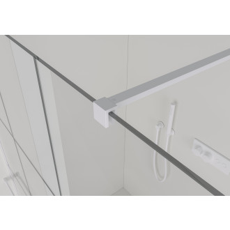 CERANO - Sprchová vzpěra Onyx - plochá - bílá matná - 150 cm