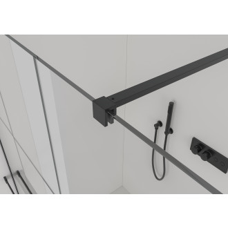 CERANO - Sprchová vzpěra Onyx - plochá - černá matná - 150 cm