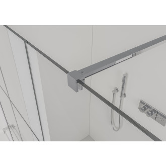 CERANO - Sprchová vzpěra Onyx - plochá - chrom - 150 cm