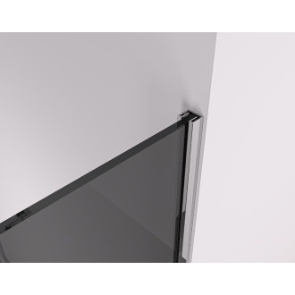 CERANO - Sprchová zástěna Walk-in Crystal L/P - 10 mm - bezvzpěrový systém - chrom, grafitové sklo - 100x200 cm