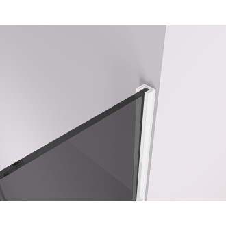 CERANO - Sprchová zástěna Walk-in Crystal L/P - 8 mm - bezvzpěrový systém - bílá matná, grafitové sklo - 160x200 cm