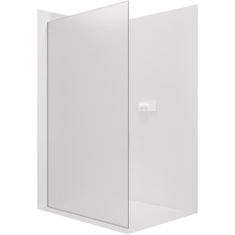 CERANO - Sprchová zástěna Walk-in Crystal L/P - 8 mm - bezvzpěrový systém - bílá matná, mléčné sklo - 120x200 cm