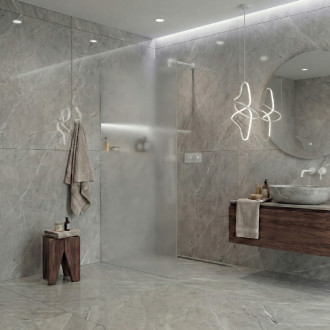 CERANO Sprchová zástěna Walk-in Crystal L/P bílá matná, mléčné sklo 50x200