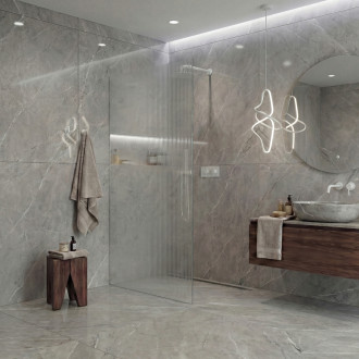 CERANO - Sprchová zástěna Walk-in Crystal L/P - 8 mm - bezvzpěrový systém - bílá matná, rýhované sklo - 60x200 cm