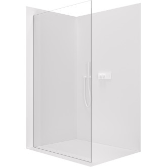 CERANO - Sprchová zástěna Walk-in Crystal L/P - 8 mm - bezvzpěrový systém - bílá matná, transparentní sklo - 110x200 cm