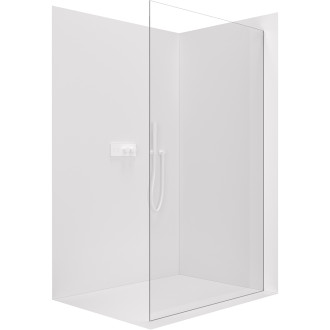 CERANO - Sprchová zástěna Walk-in Crystal L/P - 8 mm - bezvzpěrový systém - bílá matná, transparentní sklo - 110x200 cm