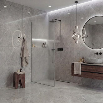 CERANO - Sprchová zástěna Walk-in Crystal L/P - 8 mm - bezvzpěrový systém - černá matná, mléčné sklo - 70x200 cm