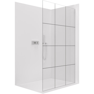 CERANO - Sprchová zástěna Walk-in Crystal L/P - 8 mm - bezvzpěrový systém - chrom, industriální sklo - 120x200 cm