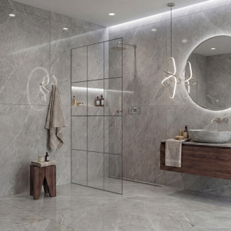 CERANO - Sprchová zástěna Walk-in Crystal L/P - 8 mm - bezvzpěrový systém - chrom, industriální sklo - 150x200 cm