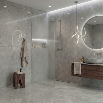 CERANO - Sprchová zástěna Walk-in Crystal L/P - 8 mm - bezvzpěrový systém - chrom, mléčné sklo - 50x200 cm