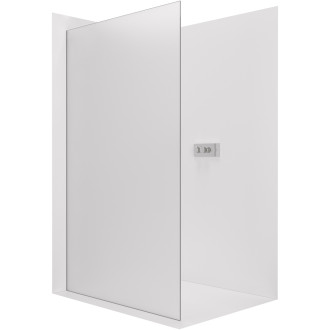 CERANO - Sprchová zástěna Walk-in Crystal L/P - 8 mm - bezvzpěrový systém - chrom, mléčné sklo - 90x200 cm