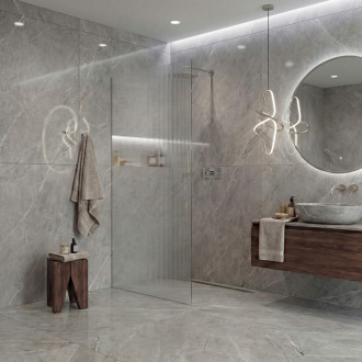 CERANO - Sprchová zástěna Walk-in Crystal L/P - 8 mm - bezvzpěrový systém - chrom, rýhované sklo - 60x200 cm