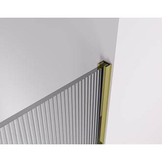 CERANO Sprchová zástěna Walk-in Crystal L/P zlatá kartáčovaná, rýhované sklo 120x200