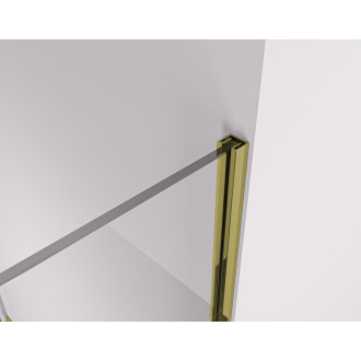 CERANO - Sprchová zástěna Walk-in Crystal L/P - 8 mm - bezvzpěrový systém - zlatá, transparentní sklo - 80x200 cm