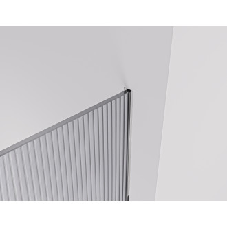 CERANO - Sprchová zástěna Walk-in Crystal L/P - 8 mm + polička/držák na ručníky - bezvzpěrový systém - chrom, rýhované sklo - 130x200 cm