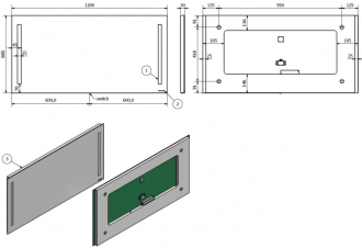 LABE obdélníkové zrcadlo s LED osvětlením V 800 × Š 600 mm ZRLABE8060