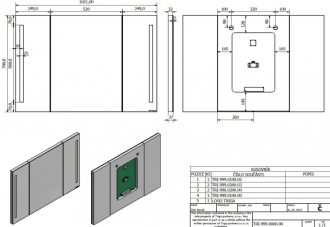 OTAVA obdélníkové zavírací zrcadlo s LED osvětlením V 700 × Š 1020 mm ZROTAV7010
