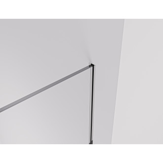 CERANO - Sprchová zástěna Walk-in Crystal T L/P - 10 mm - bezvzpěrový systém - chrom, transparentní sklo- 160x130x200 cm