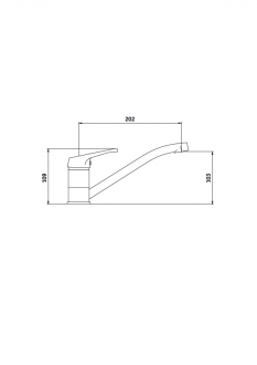 baterie ERIS-20 dřezová stojánková OLBADE060M