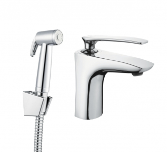 baterie AERO-17 umyvadlová stojánková s bidetovou sprškou OLBAAER17