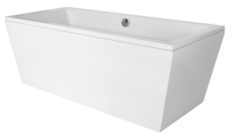 BESCO vana volně stojící VERA, 1800 × 800 mm, bílá barva, sanitární kompozit VANLUZ180
