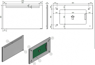 BEROUNKA obdélníkové zrcadlo s LED osvětlením V 600 × Š 800 mm ZRBERO6080