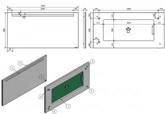 BEROUNKA obdélníkové zrcadlo s LED osvětlením V 600 × Š 800 mm ZRBERO6080